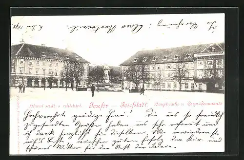 AK Josefstadt / Josefov / Jaromer, Hauptwache u. Corps-Commande