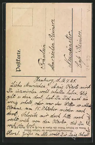 Künstler-AK Brynolf Wennerberg: Frau liest einen Feldpostbrief