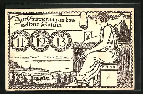 Künstler-AK Kurioses Datum 11.12.1913