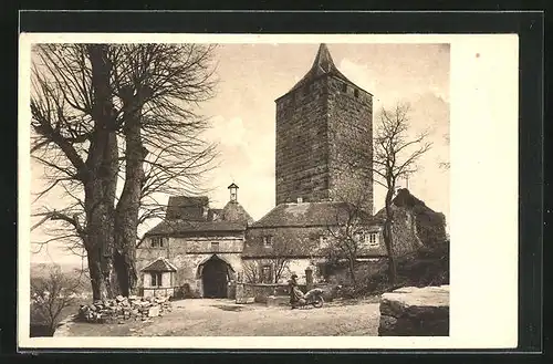 AK Rothenfels am Main, Burgeingang, Turm