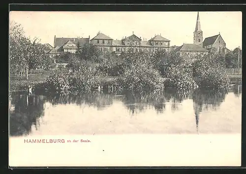 AK Hammelburg, Kirche, Saalepartie