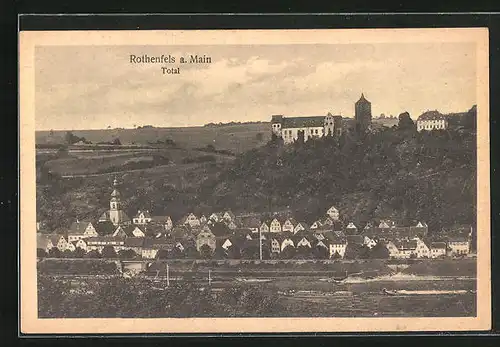 AK Rothenfels am Main, Totale mit Burg