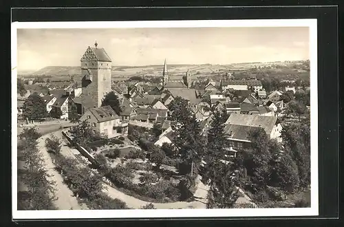 AK Münnerstadt /Ufr., Ortspartie mit Turm