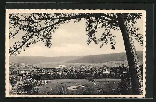 AK Lohr a. M., Panorama mit Fernblick