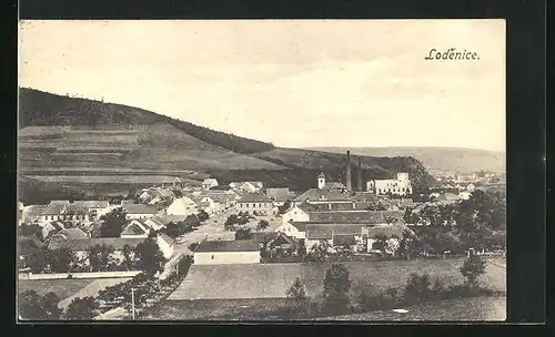 AK Lodenice, Gesamtansicht der Stadt