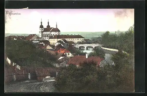 AK Bresnitz, Kirche, Brücke am Fluss