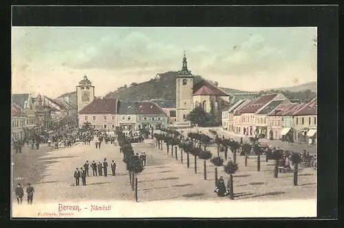 AK Beraun / Beroun, Grosser Marktplatz