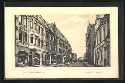 AK Duisburg-Beeck, Geschäfte in der Kaiserstrasse