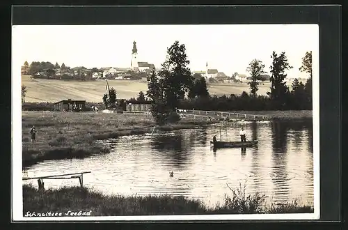 AK Schnaitsee, Seebad mit Ruderboot