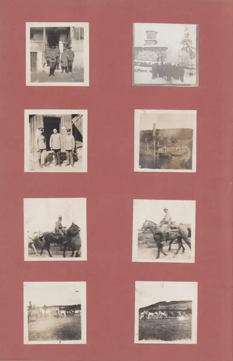 Fotoalbum 1.WK, Ansicht Rumänien, Suraia, Curtea de Arges, 286 Fotografien Deutsche Soldaten im Kriegseinsatz, 34 x 22cm 2