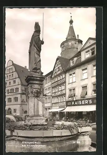 AK Kitzingen /Main, Am Kiliansbrunnen