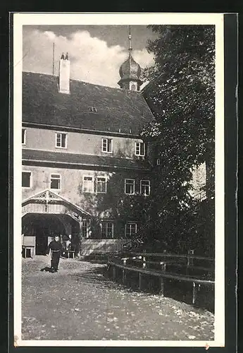 AK Kreuzberg /Rhön, An der Klosterpforte
