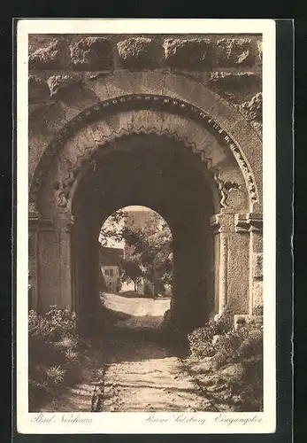 AK Bad Neuhaus /Saale, Ruine Salzburg, Eingangstor