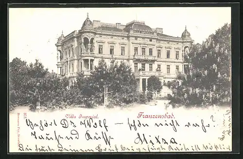 AK Franzensbad, Hotel Villa Imperial