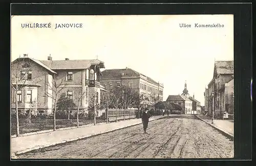 AK Uhlirske Janovice, Ulice Komenskeho