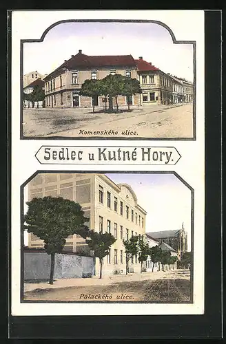 AK Sedlec u Kutné Hory, Palackého ulice, Konského ulice