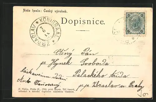 AK Bysice, Zámek, Tovarni ulice