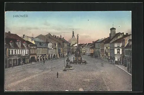 AK Josefstadt / Josefov / Jaromer, Namestí, Dreifaltigkeitssäule