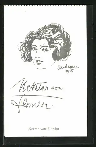 Künstler-AK Opernsängerin Nektar von Flondor