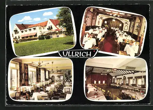 AK Elfershausen, Gasthaus Ullrich, Innenansichten