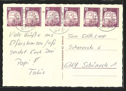 AK Elfershausen, Gasthaus Ullrich, Innenansichten