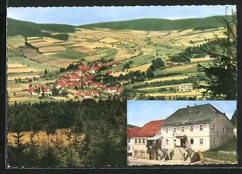 AK Speicherz /Bay. Rhön, Gasthof zum Biber, Ortsansicht