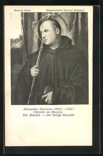 AK Schutzpatron Alessandro Bonvicino, Der heilige Benedikt