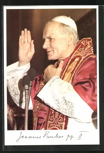 AK Papst Johannes Paul II. hält eine Rede
