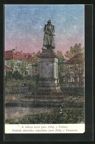 Luna-AK Tschaslau / Caslav, Pomnik slavného vojevudce Jana Zizky z Trocnova