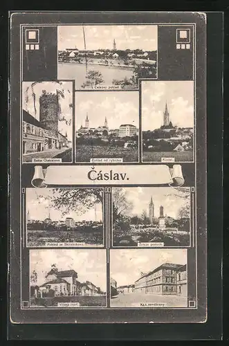 AK Tschaslau / Caslav, Basta Otakarova, Vilova ctvrt., Kas. zemebrany