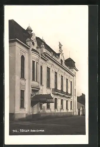 AK Tschaslau / Caslav, Sokolovna, Gebäude der Turnerschaft