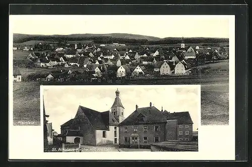 AK Pleinfeld, St. Nikolaus-Kirche mit Kloster