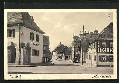 AK Hirschaid, Schlageterstrasse mit Sparkasse