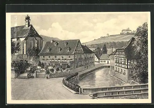 Künstler-AK Heiligenstadt, Gasthof Hösch am Fluss