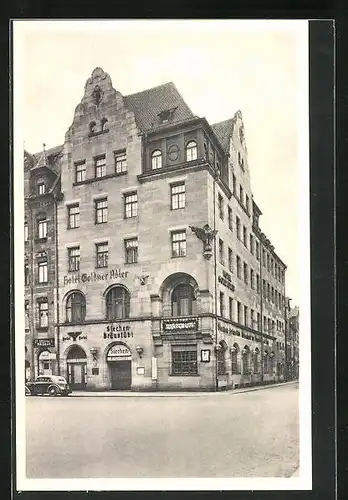 AK Nürnberg, Hotel Goldner Adler, am Hallplatz 21