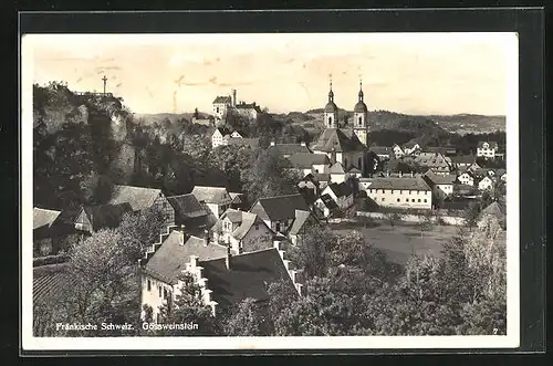 AK Gössweinstein /Fränkische Schweiz, Teilansicht mit Kirche