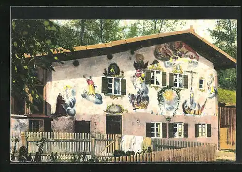 AK Mittenwald, Bemaltes Haus