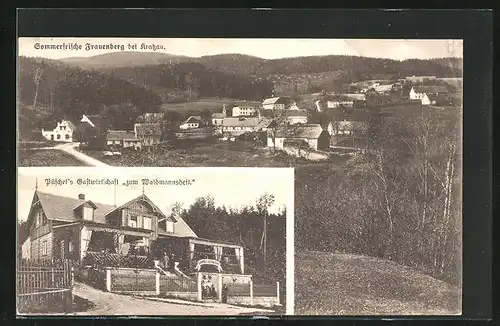 AK Frauenberg bei Kratzau, Gasthaus zum Waidmannsheil