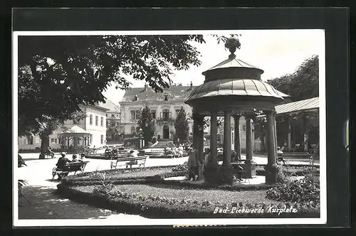 Foto-AK Bad Liebwerda / Lazne Libverda, Kurplatz