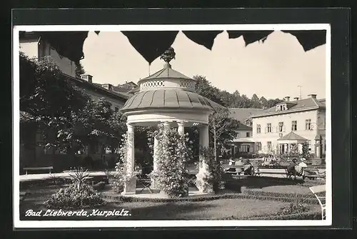 AK Bad Liebwerda / Lazne Libverda, Pavillon auf dem Kurplatz