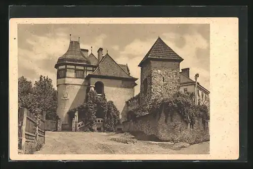 AK Ceský Dub, Seiteneingang zur Kirche