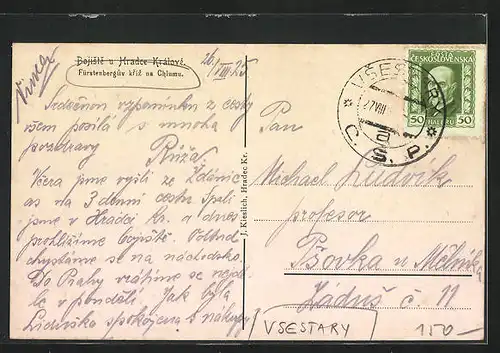 AK Vsestary, Fürstenberguv kriz na Chlumu