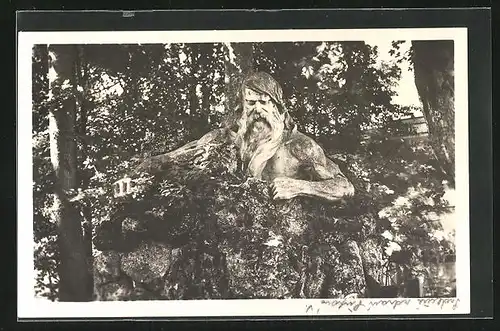 AK Johannisbad / Janske Lazne, Alter Mann, Gebilde im Felsen