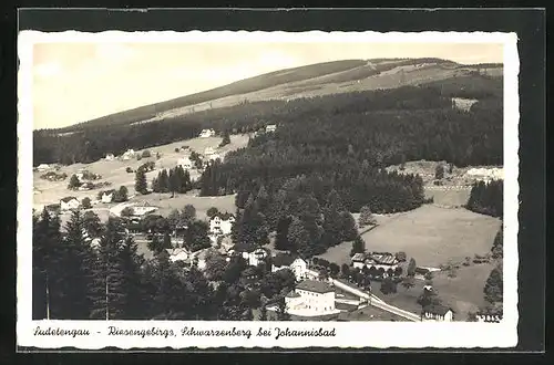 AK Schwarzenberg, Panoramablick vom Berg