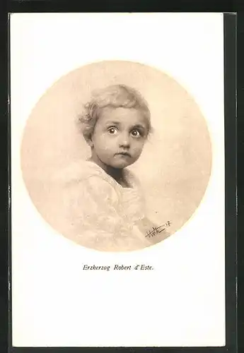 AK Erzherzog Robert d'Este von Österreich als kleiner blonder Bube