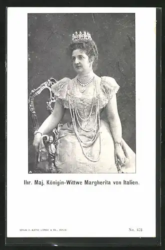 AK Ihre Maj. Königin-Wittwe Margherita von Italien im Portrait