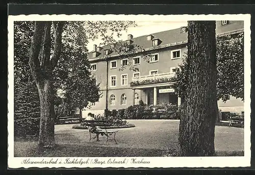 AK Alexandersbad / Fichtelgebirge, vor dem Kurhaus