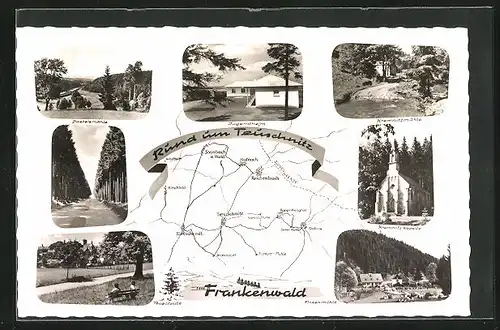 AK Teuschnitz / Frankenwald, Bastelsmühle, Jugendheim, Kremnitz Kapelle