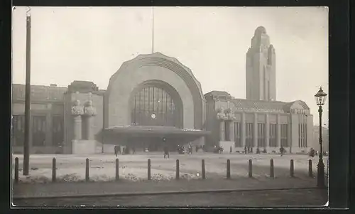 AK Helsinki, Blick auf das Bahnhofsgebäude