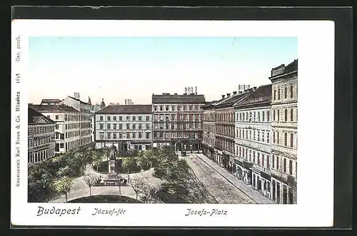Goldfenster-AK Budapest, József-tér